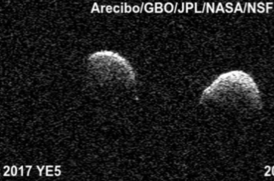 科学家发现上个月掠过地球的小行星其实是由两个天气组成的