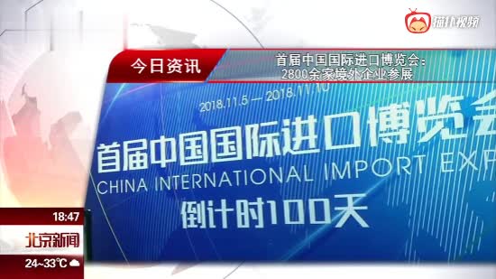 首届中国国际进口博览会 2800余家境外企业参展